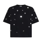 Zwarte T-shirts en Polos met Spacchetti Alysi , Black , Dames