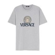 Medusa Head Grijs T-shirt Versace , Gray , Heren