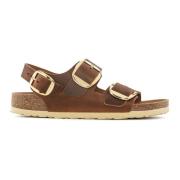 Milano Big Buckle Sandalen Birkenstock , Brown , Dames