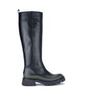 Zwarte Leren Winterlaarzen Gabor , Black , Dames