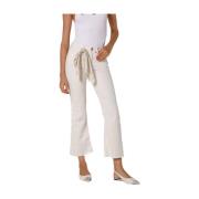 Frayed Trompetzoom Slim Denim Broek Mason's , White , Dames