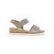 Iridescent Velvet Sandals Gabor , Gray , Dames