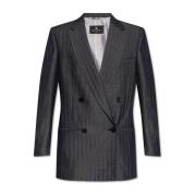 Dubbelrijige blazer met streepmotief Etro , Blue , Dames