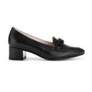 Zwarte Leren Pumps Gabor , Black , Dames