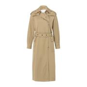 Trenchcoat met jukflappen en metalen afwerking IVY OAK , Green , Dames