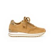 Velvet Caramel Sneakers Gabor , Beige , Dames