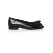 Zwarte leren en lakleren ballerina's Gabor , Black , Dames