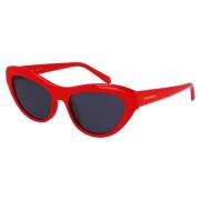 Rood Frame Grijze Lens Zonnebril Sf1103S Salvatore Ferragamo , Red , U...