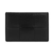 Intreccio Kaarthouder Zwart Zilver Bottega Veneta , Black , Heren