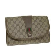 Pre-owned Canvas clutches Gucci Vintage , Brown , Dames