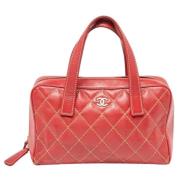 Pre-owned Leather crossbody-bags Chanel Vintage , Red , Dames