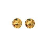 Pre-owned Metal earrings Celine Vintage , Yellow , Dames