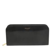 Pre-owned Leather wallets Yves Saint Laurent Vintage , Black , Dames