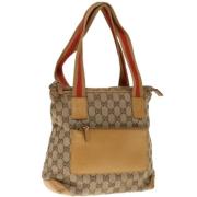 Pre-owned Canvas totes Gucci Vintage , Brown , Dames