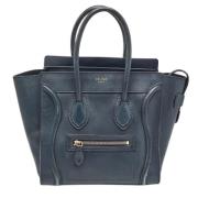 Pre-owned Leather totes Celine Vintage , Blue , Dames