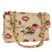 Pre-owned Leather chanel-bags Chanel Vintage , Beige , Dames