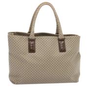 Pre-owned Leather totes Bottega Veneta Vintage , White , Dames