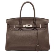 Pre-owned Leather totes Hermès Vintage , Brown , Dames