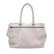 Pre-owned Leather totes Bottega Veneta Vintage , White , Dames