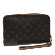 Pre-owned Canvas clutches Louis Vuitton Vintage , Brown , Dames