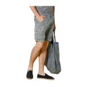 Beige Bloemen Cargo Bermuda Shorts Mason's , Blue , Heren