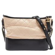 Pre-owned Leather chanel-bags Chanel Vintage , Beige , Dames