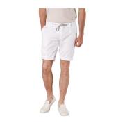 Slim Fit Witte Chino Jogger Bermuda Mason's , White , Heren