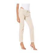 Curvy Dames Chino Broek in Gabardine Mason's , Green , Dames