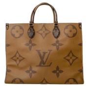 Pre-owned Leather totes Louis Vuitton Vintage , Brown , Dames