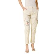 Cargo Broek met Borduursel Mason's , Yellow , Dames