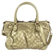 Pre-owned Leather gucci-bags Gucci Vintage , Beige , Dames