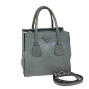 Pre-owned Leather prada-bags Prada Vintage , Gray , Dames