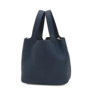 Pre-owned Leather handbags Hermès Vintage , Blue , Dames