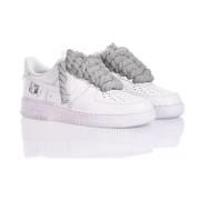 Handgemaakte Wit Grijs Sneakers Nike , White , Heren