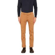 Gabardine Stretch Chino Broek Regular Fit Mason's , Brown , Heren