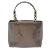 Pre-owned Leather totes Dior Vintage , Gray , Dames