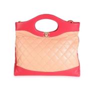 Pre-owned Leather chanel-bags Chanel Vintage , Red , Dames