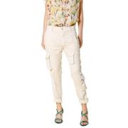 Asia Snake Cargo Broek met Studs Mason's , Beige , Dames