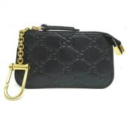 Pre-owned Leather wallets Gucci Vintage , Black , Dames