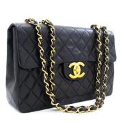 Pre-owned Leather chanel-bags Chanel Vintage , Black , Dames