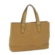 Pre-owned Leather totes Burberry Vintage , Beige , Dames