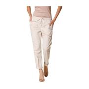 Cargo Jogger Broek in Parachute Stof Mason's , Beige , Dames