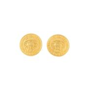 Pre-owned Metal earrings Celine Vintage , Yellow , Dames