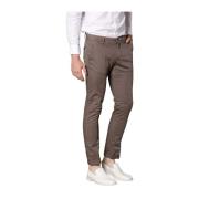 Extra Slim Chino Broek in Stretch Gabardine Mason's , Brown , Heren