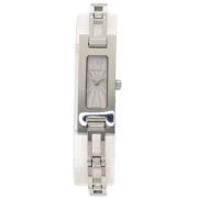 Pre-owned Stainless Steel watches Gucci Vintage , White , Dames