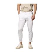 3D Resca Patroon Carrot Fit Chino Broek Mason's , White , Heren