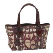 Pre-owned Leather totes Burberry Vintage , Red , Dames