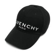 Zwarte Baseballpet Logo Print Givenchy , Black , Heren