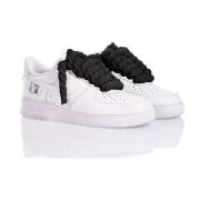 Handgemaakte Sneakers Wit Zwart Nike , White , Heren