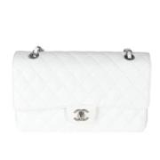 Pre-owned Leather chanel-bags Chanel Vintage , White , Dames